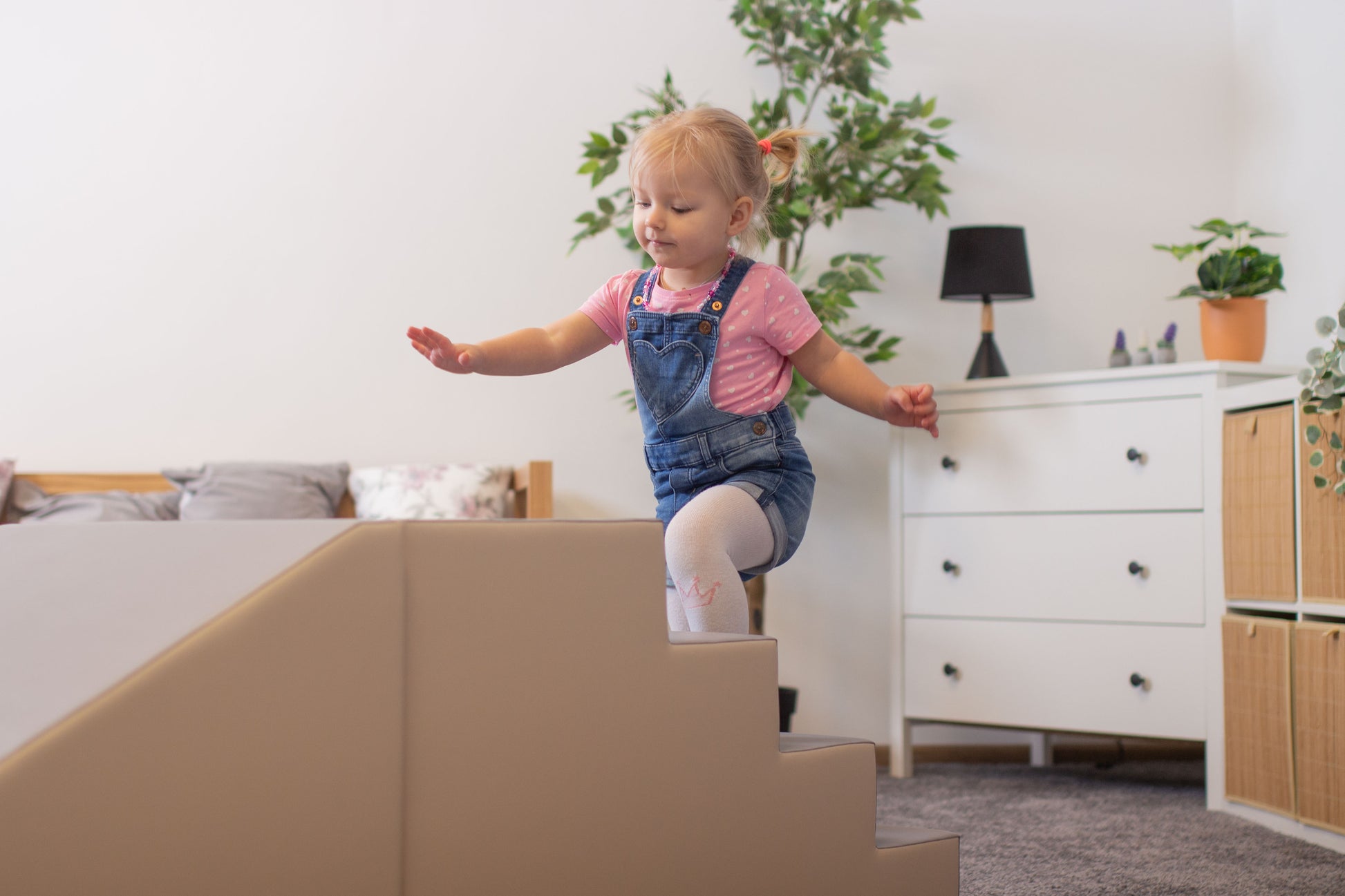 Beige & Grey Soft Play Slide 