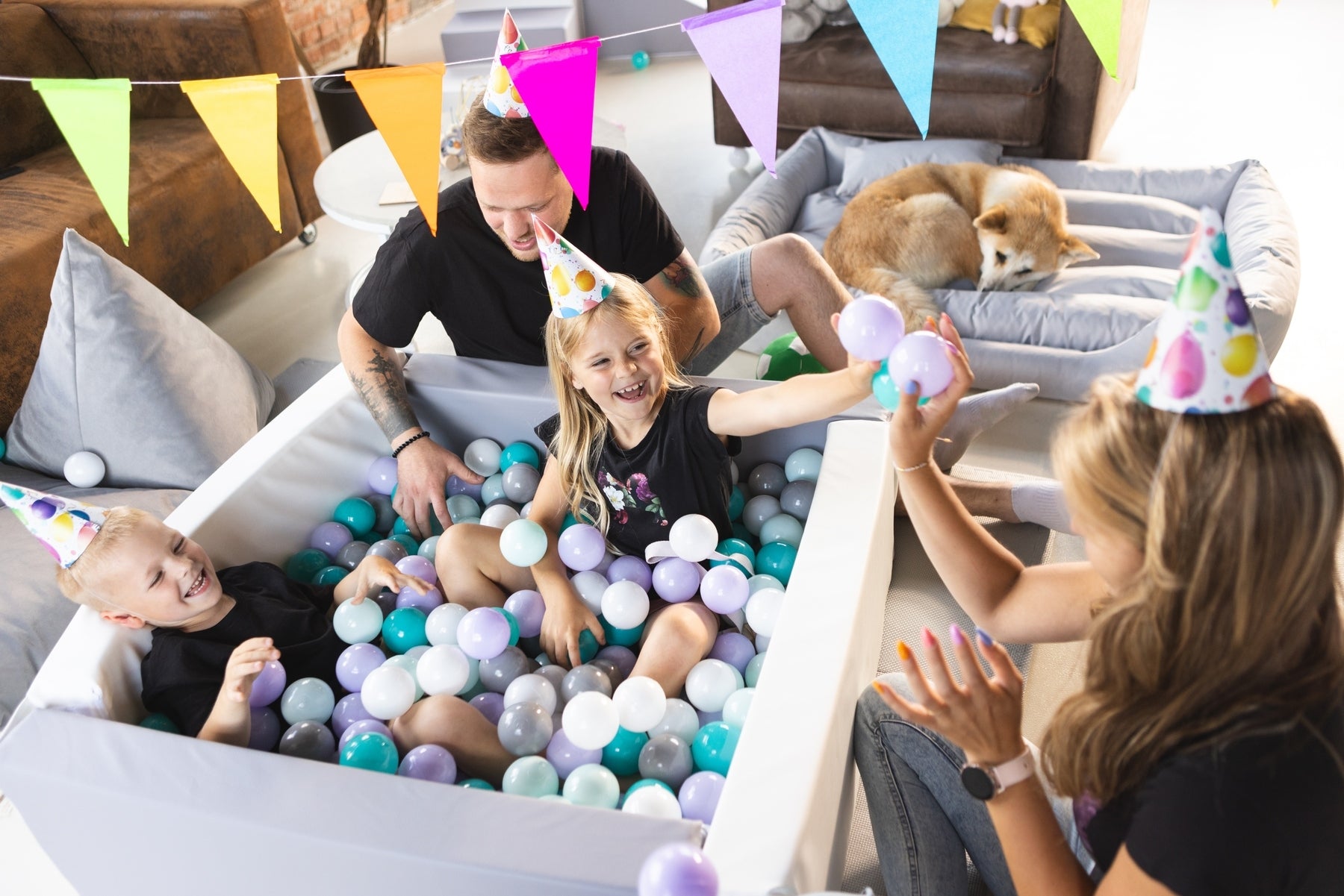 Kids Ball pit grey